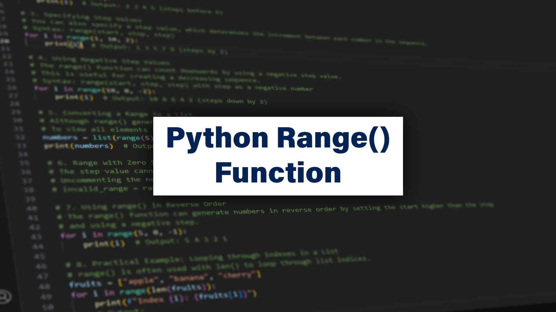 Python Range() Tutorial for Beginners - Blog - ServerAcademy.com